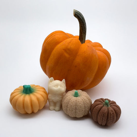 Handmade Pumpkin & Cat Soap Bundle – Moisturizing Shea Butter Autumn Treat