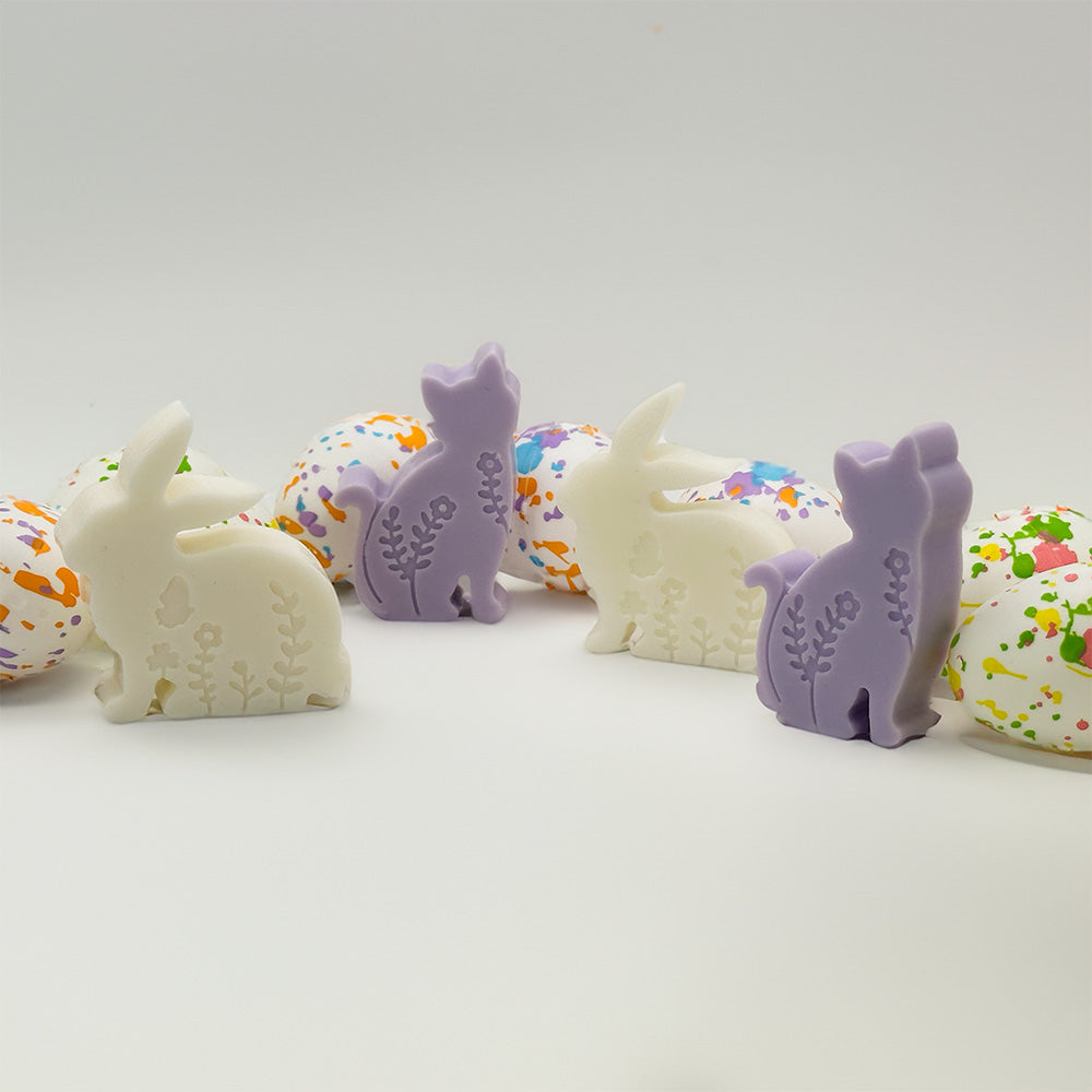 Floral Kitty & Bunny Shea Butter Soap Set! Easter Collection