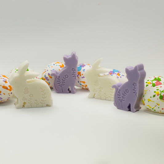 Floral Kitty & Bunny Shea Butter Soap Set!