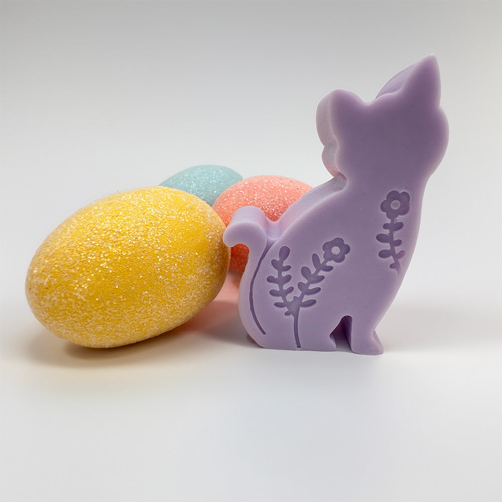 Floral Kitty & Bunny Shea Butter Soap Set! Easter Collection