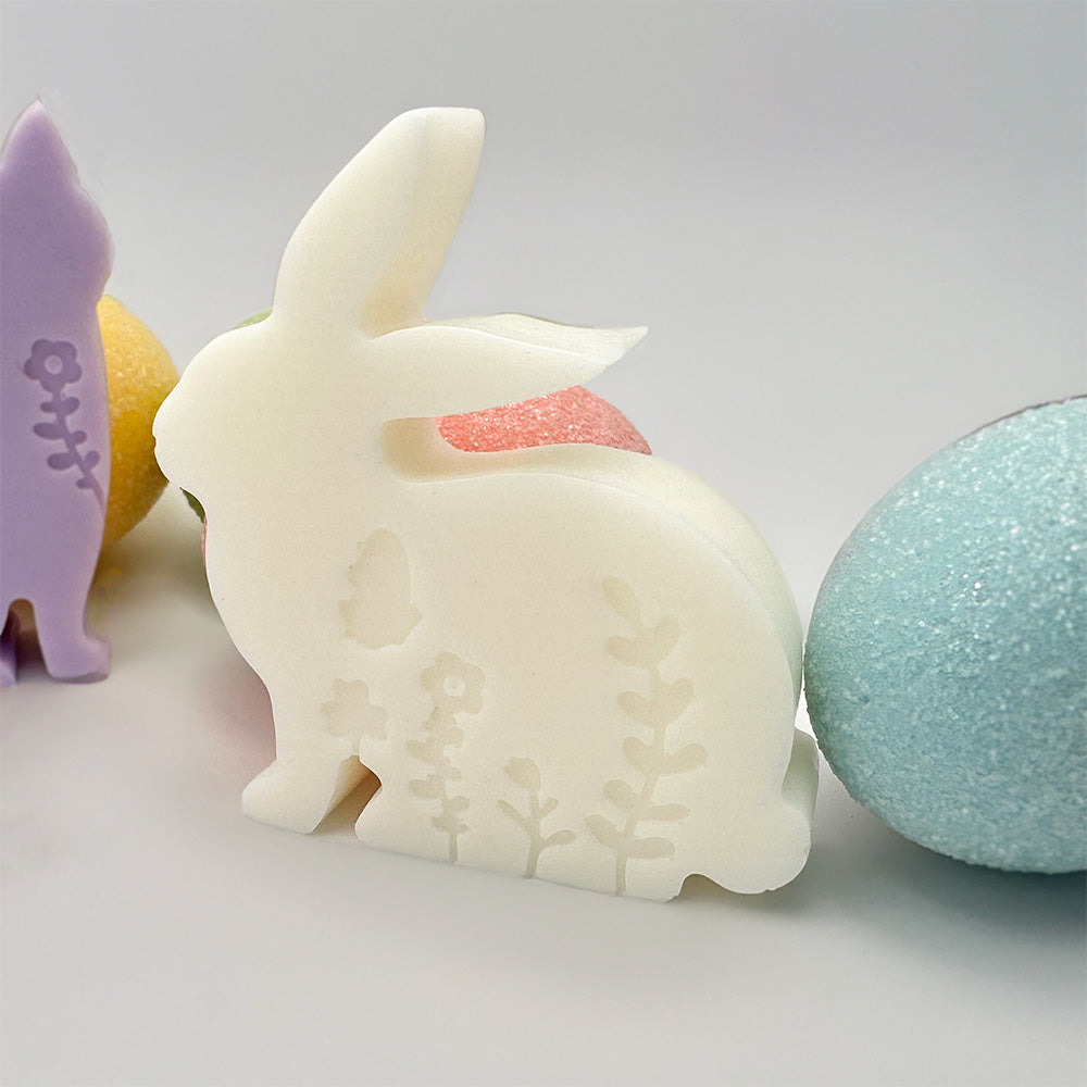 Floral Kitty & Bunny Shea Butter Soap Set! Easter Collection
