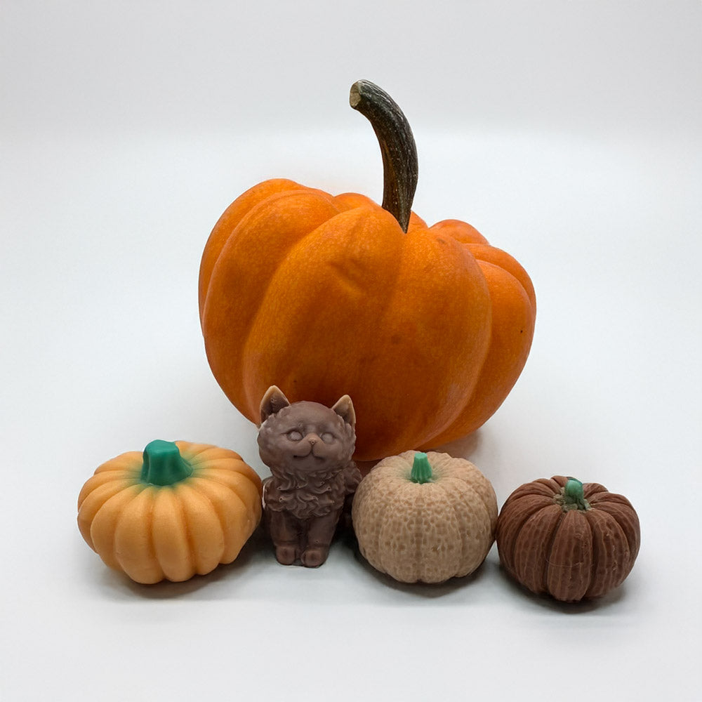 Handmade Pumpkin & Cat Soap Bundle – Moisturizing Shea Butter Autumn Treat