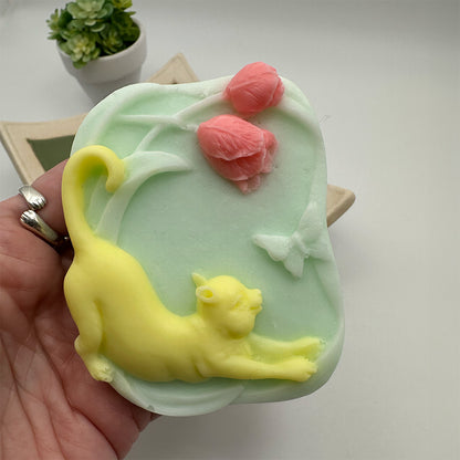 Pawfect Love & Play – Artisan Cat Soap Duo